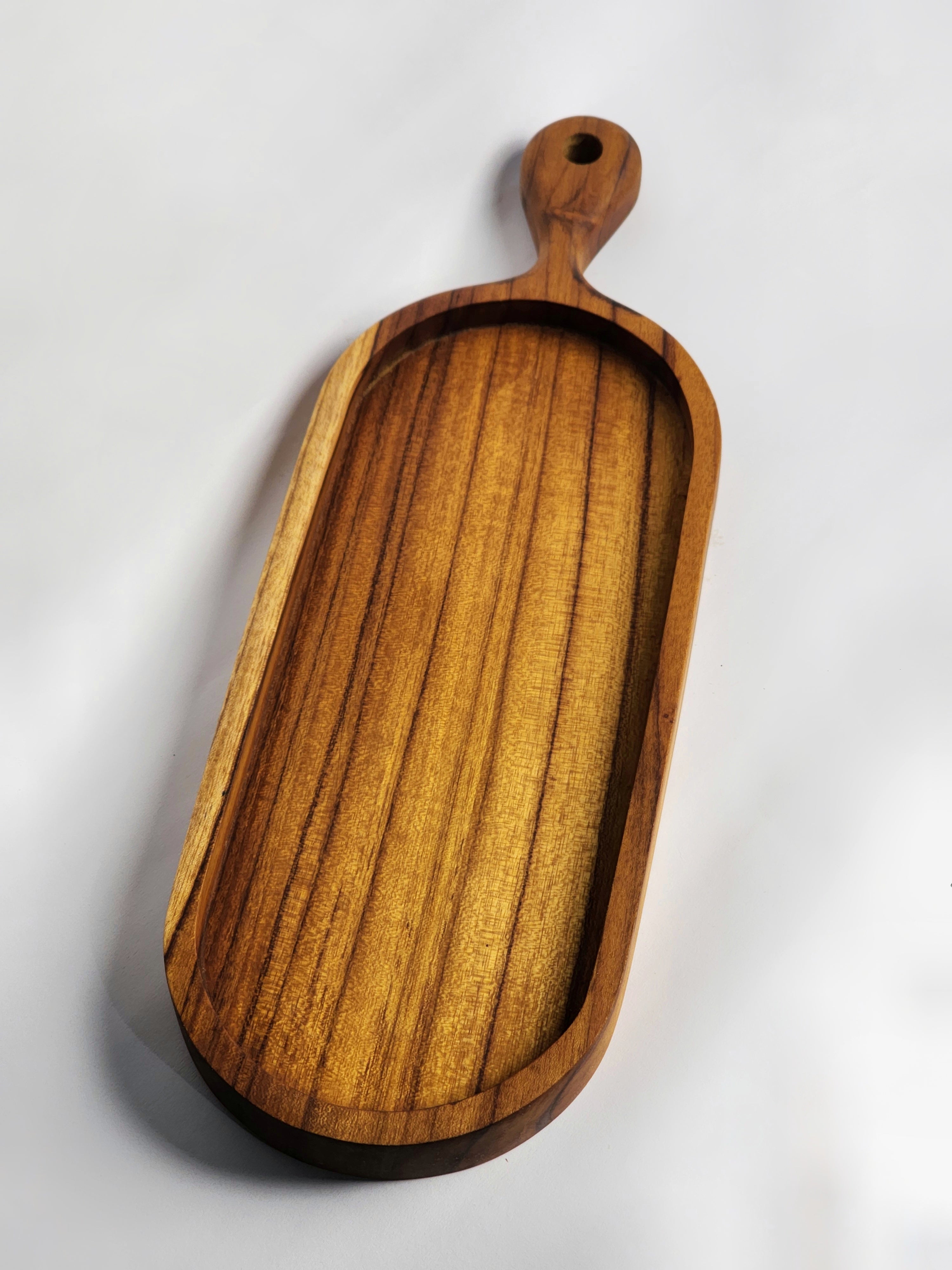Oval Carved Wooden Serving Board