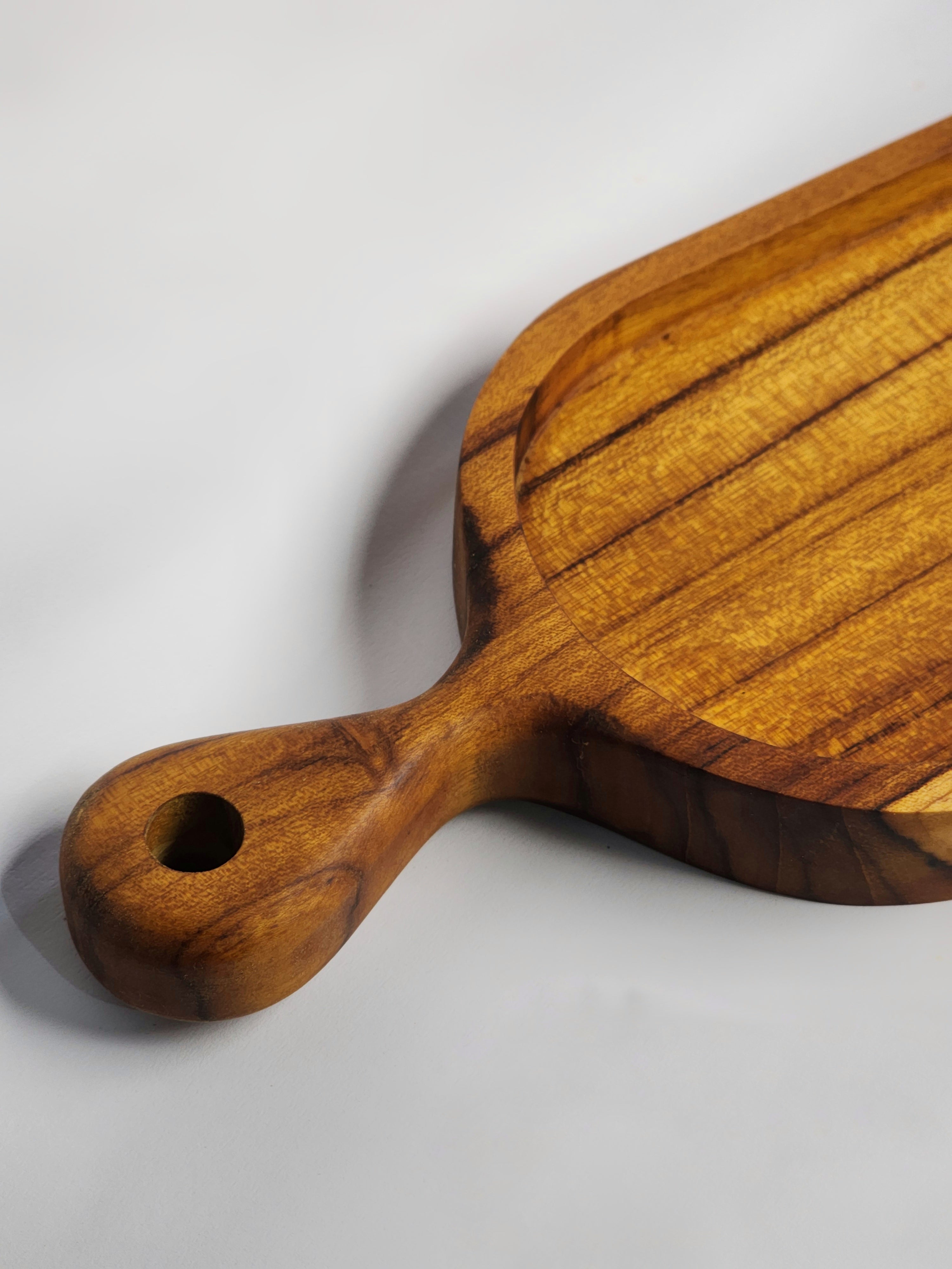Oval Carved Wooden Serving Board