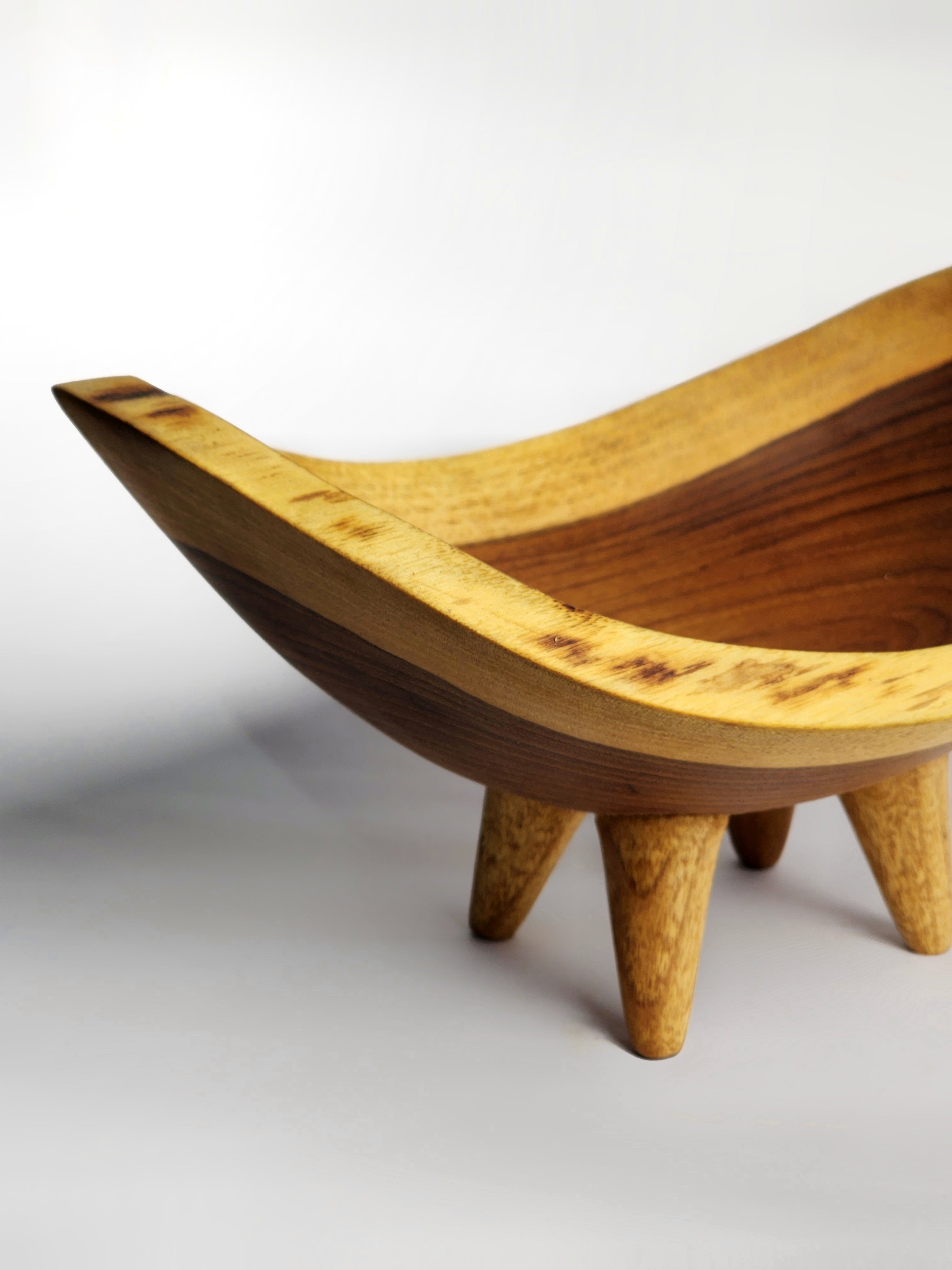 Mini Raised Wooden Fruit Bowl