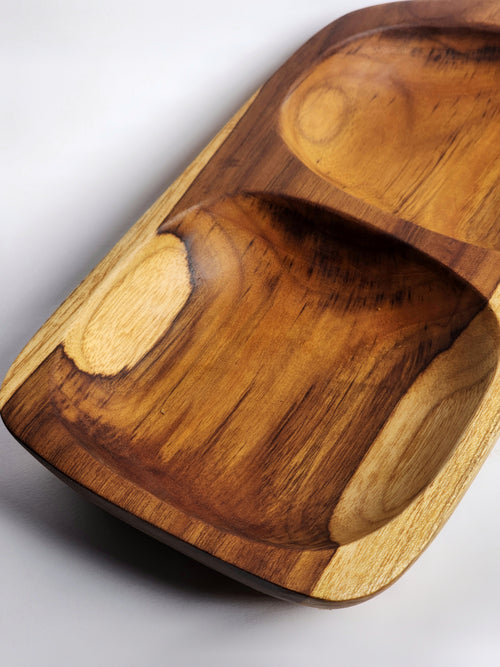 Artisan Wooden Multi-Section Platter