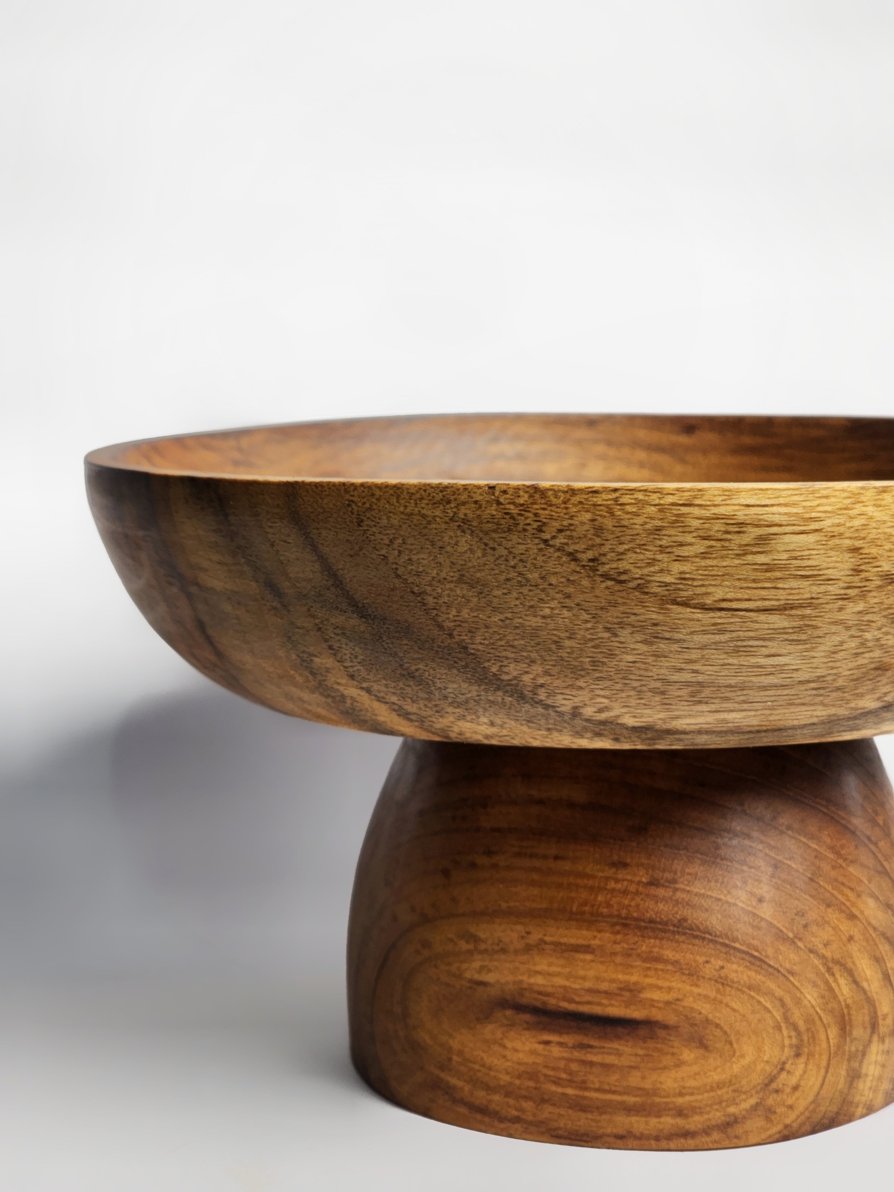 Mini Wooden Pedestal Plate