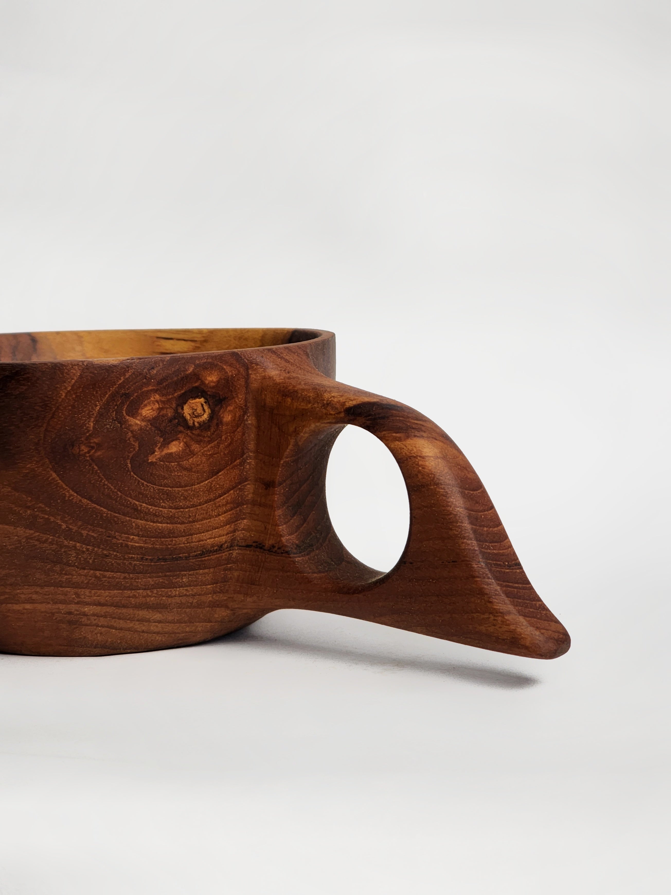 Wooden Soup Bowl with Handle