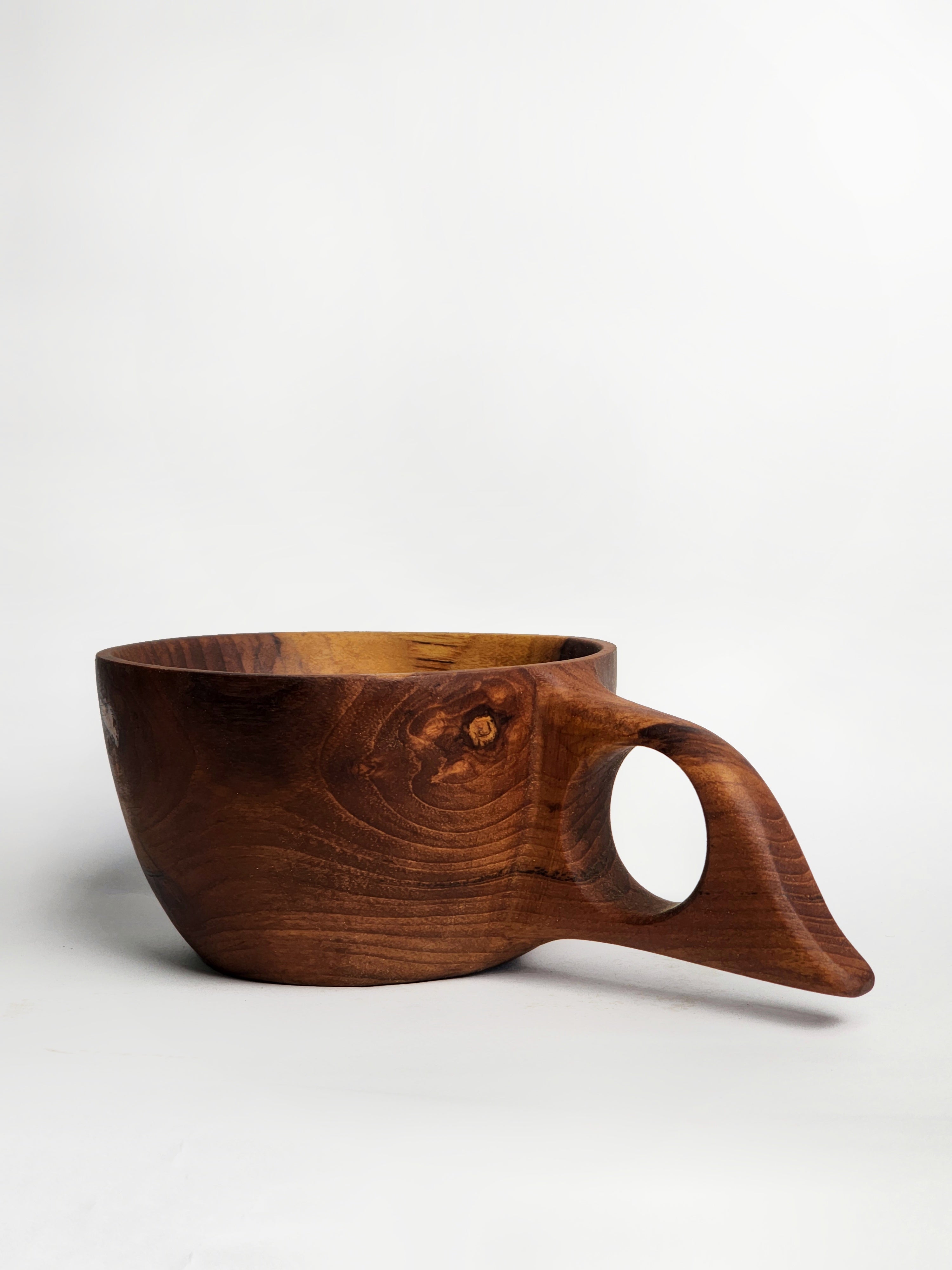 Wooden Soup Bowl with Handle