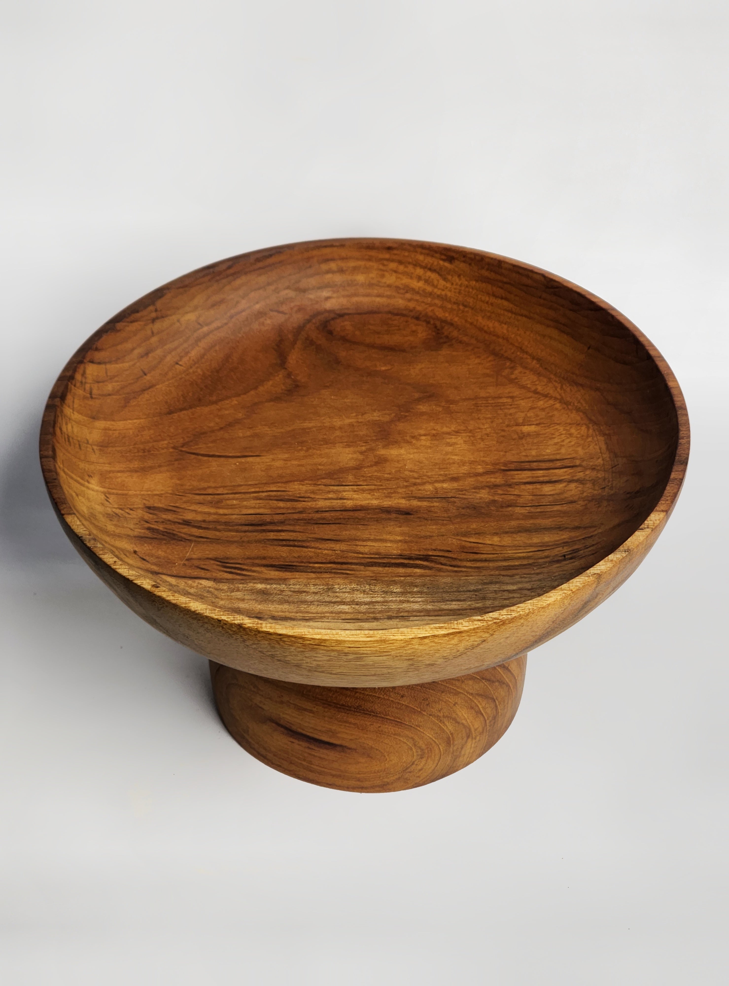 Mini Wooden Pedestal Plate