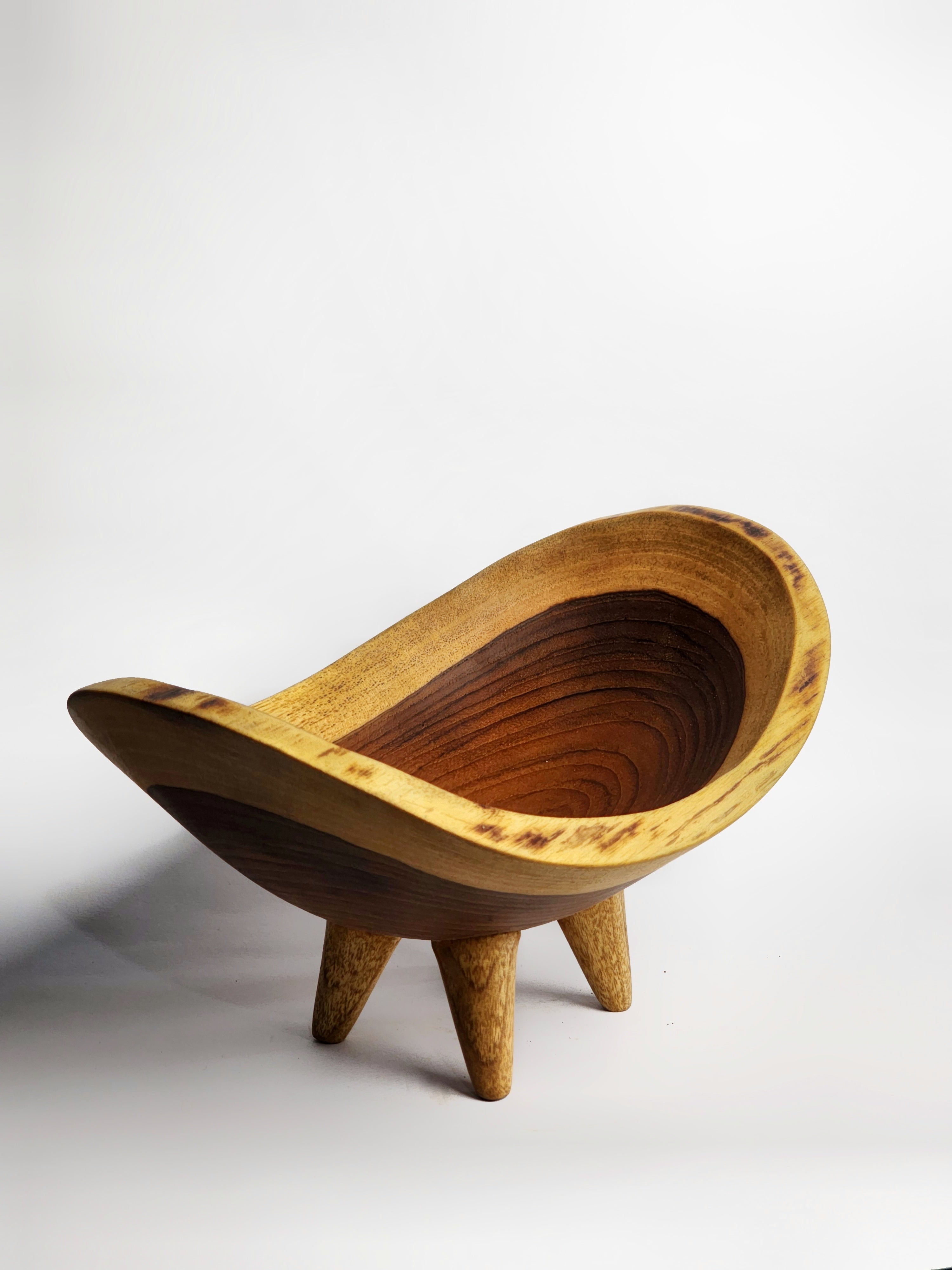 Mini Raised Wooden Fruit Bowl