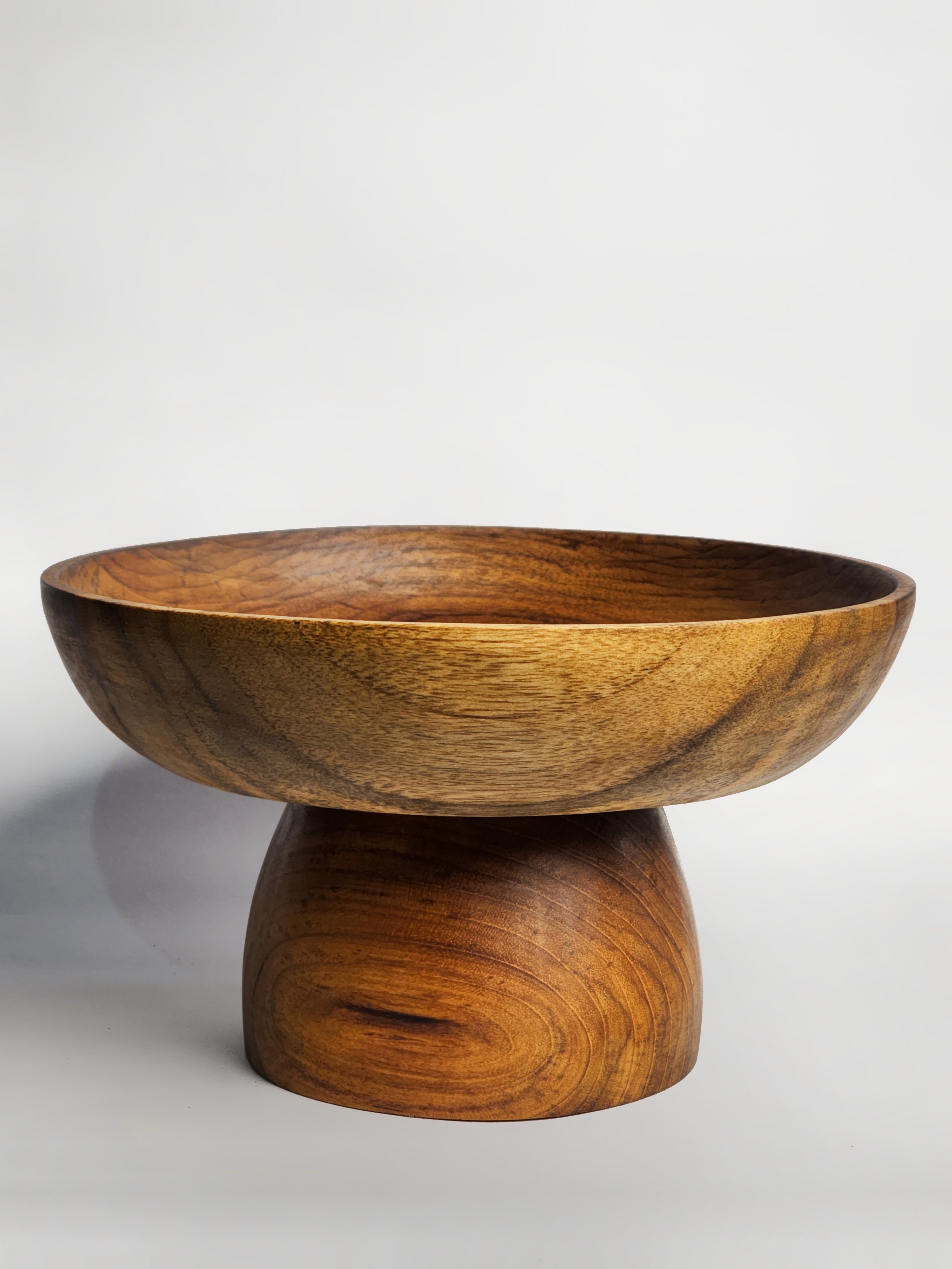 Mini Wooden Pedestal Plate