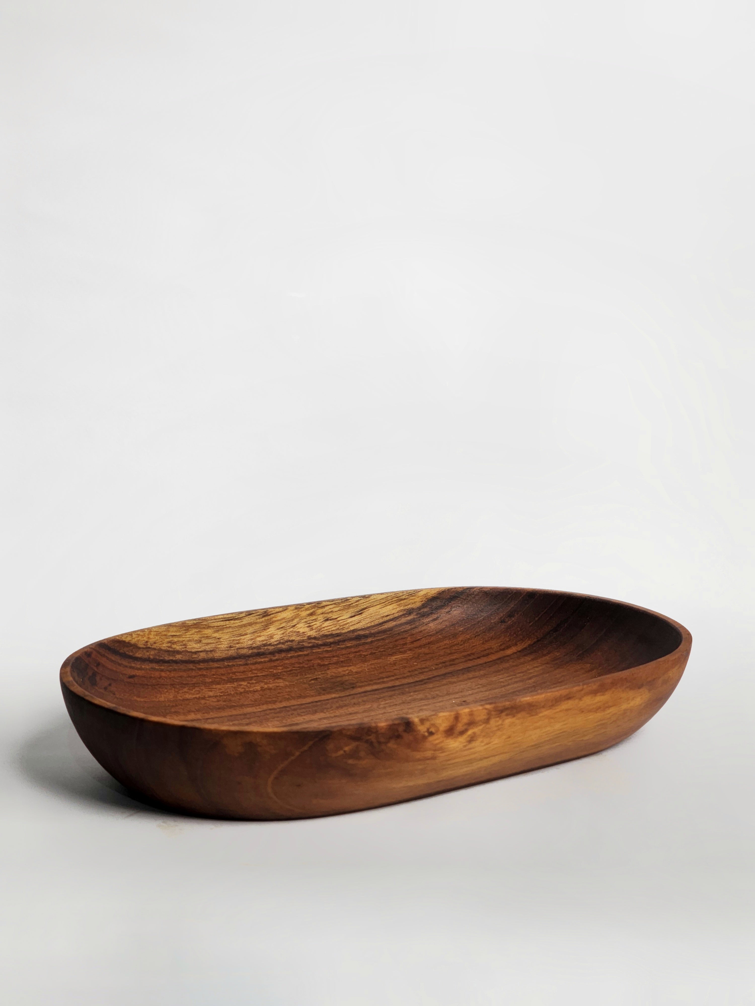 Handcarved Wooden Oval Platter