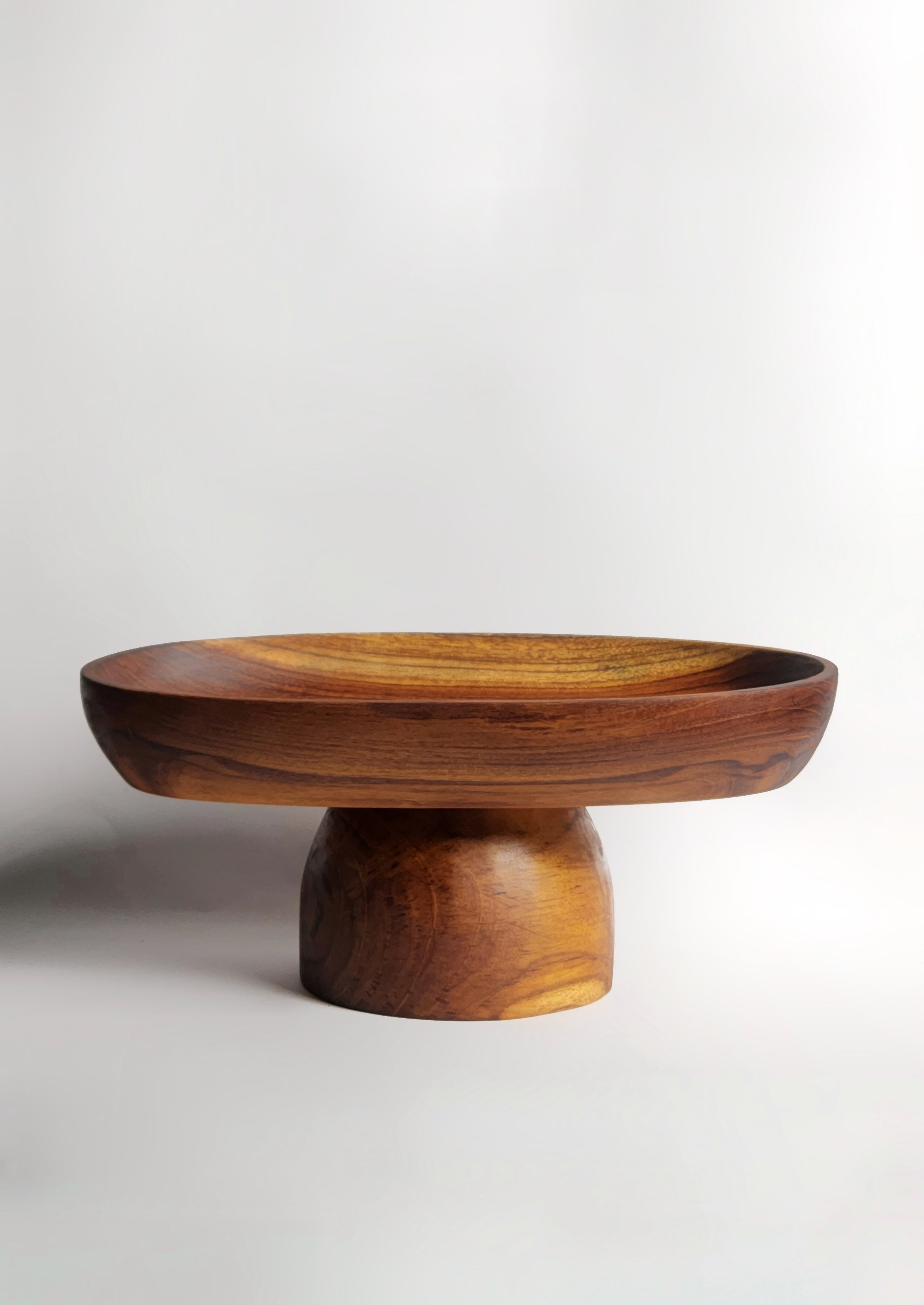 Raised Wooden Oval Server