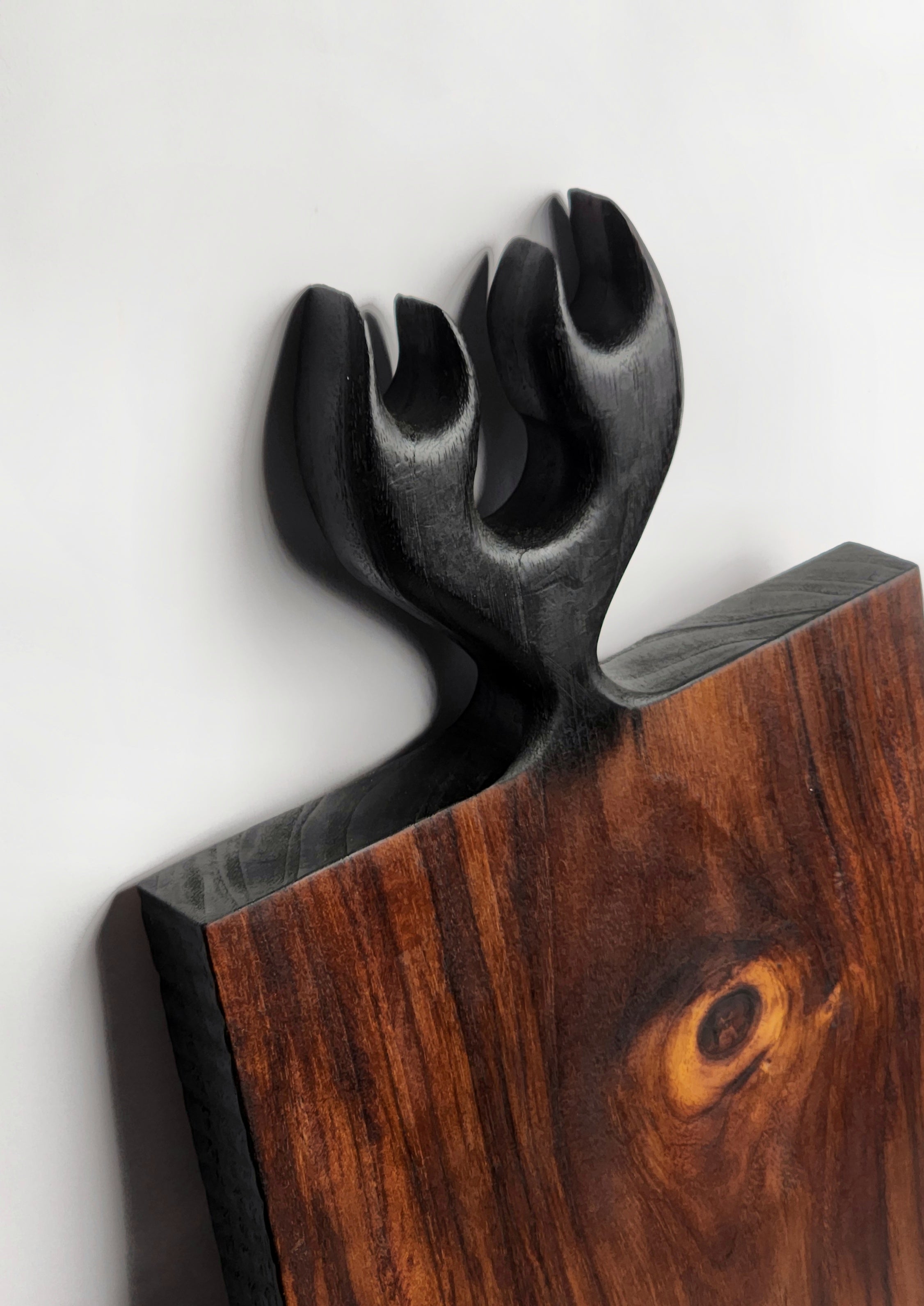 Wooden Antler Serving and Cutting Board